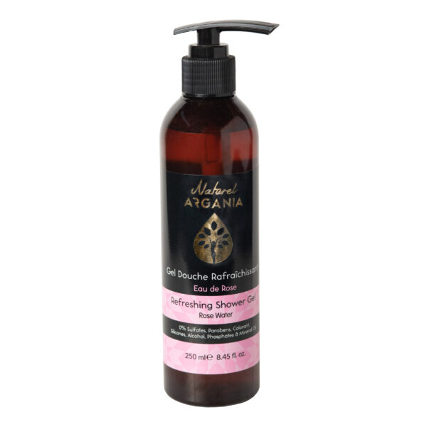 Refreshing shower gel with rose water